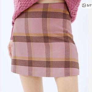 Wilfred‎ Pink Plaid Mini Skirt
